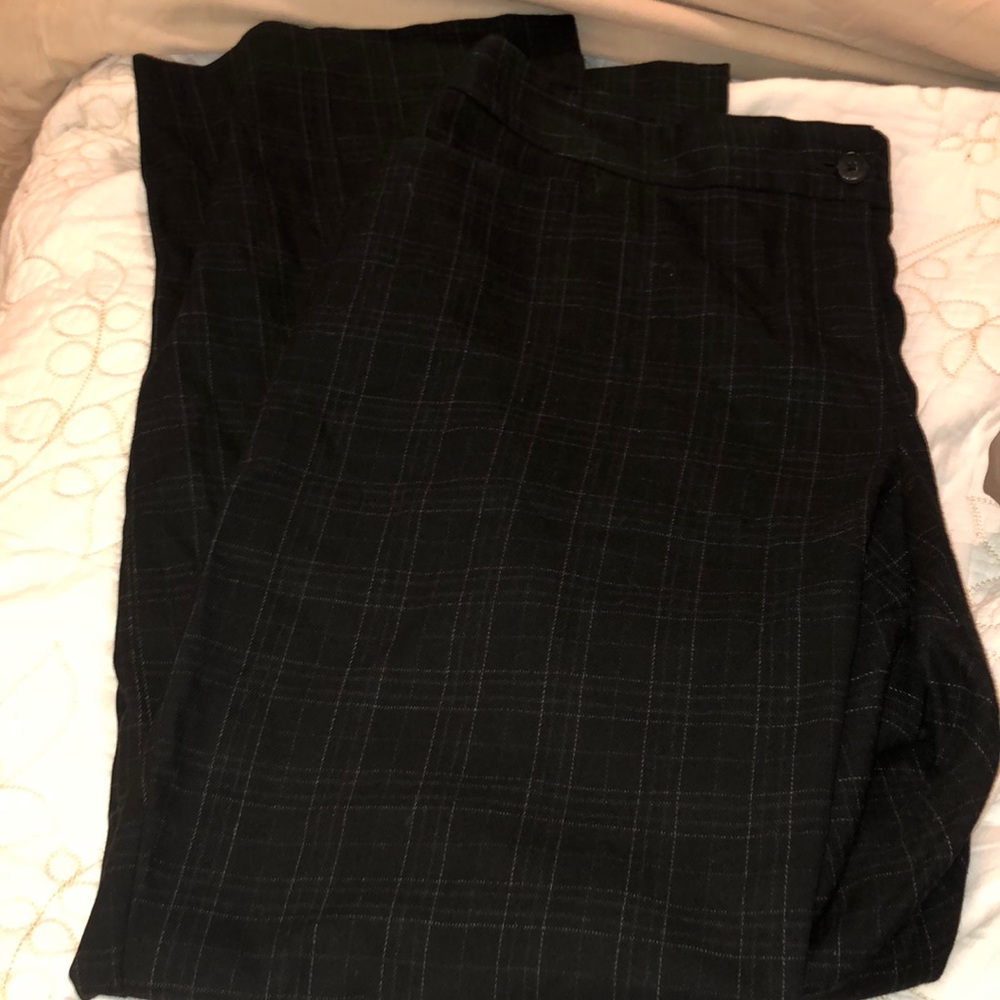 Black and white pin strip pants size 18